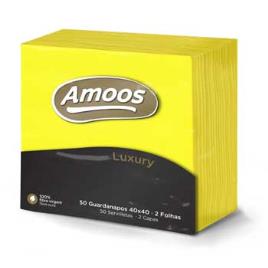 Guardanapos 40x40 2fls Amoos Luxury Amarelo 50un
