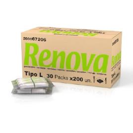 Guardanapos Bar 17x13 Renova Tipo L 30x200un - 6mil