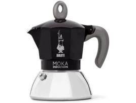 Cafeteira Italiana Bialetti New Moka Indução Preta 2 Tazas