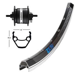 Winora Zx 19 Dynamo Shimano Dh3n31 26´´ Front Wheel Preto 9 x 100 mm