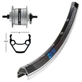 Exal Zx19 Dynamo Shimano Dh3n31 26´´ Front Wheel Preto 9 x 100 mm