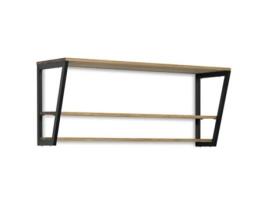 Estante BO x  FURNITURE (Madeira - Preto - 198 x 35 x 47.5 cm)