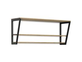 Estante BO x  FURNITURE (Madeira - Preto - 180 x 35 x 47.5 cm)