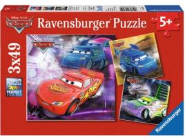 Conjunto de 3 Puzzles  Disney - Cars (49 Peças)