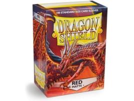 Conjunto de 100 Capas para Cartas DRAGON SHIELD Vermelho