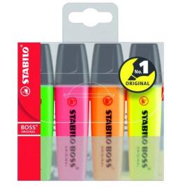 Marcadores Fluorescentes Stabilo Boss Original 4 unidades