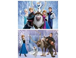 Conjunto de 2 Puzzle 2D  Frozen (100 peças)