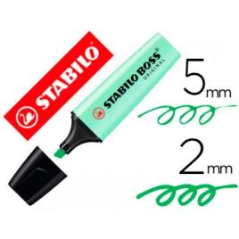 Marcador Fluorescente Pastel  Boss 70 Menta 10 Unidades