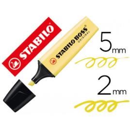 Marcador Fluorescente Pastel Stabilo Boss 70 Amarelo Cremoso 10 Unid.