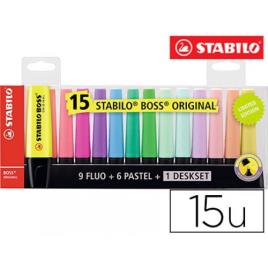 Marcador Fluorescente Stabilo Boss 70 Deskset 15 Cores Sortidas