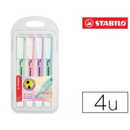 Marcador Fluorescente Swing Cool Color Pastel Pack 4 Unid. Stabilo
