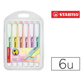 Marcador Fluorescente Swing Cool Color Pastel Pack 6 Unid. Stabilo