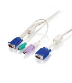 Levelone kvm Cabos Tecl+rato+mon (ps2+usb) 1.80mt
