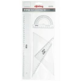 Régua + Esquadro + Transferidor  Conjunto de 3