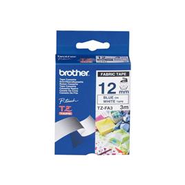 P-TOUCH Fita Brother Tze-fa3 12mm 3mt Azul / Branco