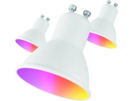 Pack 3 Lâmpadas Inteligentes MUVIT iO GU10 RGB