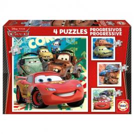 Conjunto de 4 Puzzles  Cars 2