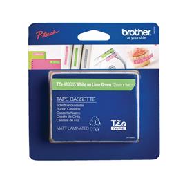 P-TOUCH Fita Brother Tze-Mqg35 12mm Branco / Verde