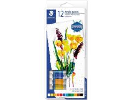Tintas STAEDTLER Acrílico (Multicor - Multicor - 12 Unidades)