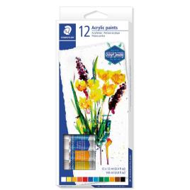 STAEDTLER Tinta Acrílica Design Journey 8500, 12 ml cada, Várias Cores
