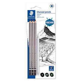 STAEDTLER Lápis de Carvão Design Journey Mars® Lumograph® 100C, S, M, H com Esfuminho
