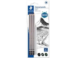 Lápis de Carvão STAEDTLER 599217 (Cinza - 3 Unidades)