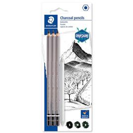Conjunto de Lápis de Carvão Stadtler Charcoal + Esfuminho
