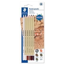 STAEDTLER Lápis de Pastel Design Journey Mars® Lumograph® 100P, Mina de 3,6 mm, Tons Sépia