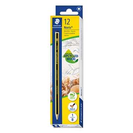 STAEDTLER Lápis de Grafite Noris, Minas B, Corpo Hexagonal Amarelo e Preto