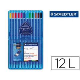 Lápis de Cor Aquarela Com 12 Ergosoft Staedtler 156SB12