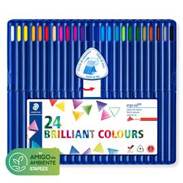 STAEDTLER Lápis de Cor Ergosoft, Corpo Triangular, Minas de Várias Cores