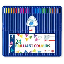 STAEDTLER Lápis de Cor Ergosoft, Corpo Triangular, Minas de Várias Cores