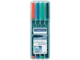 Pack 4 Marcadores Permanentes STAEDTLER Lumocolor 0.6 mm