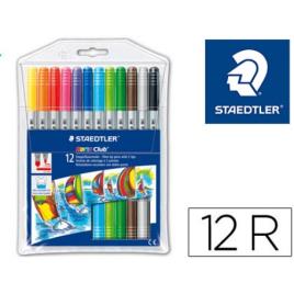 Marcador Ponta Dupla Staedtler Noris Club 12 Unidades