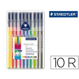 Marcador Triplus 323SB10 Staedtler 10 Cores