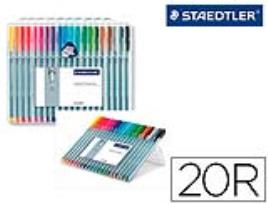 Marcador Staedtler Triplus Fineliner Estojo 20 Cores Sortidas