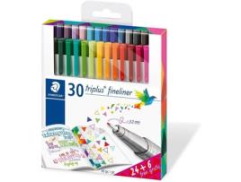 Pack de 30 Canetas Fineliner STAEDTLER Triplus Multicor
