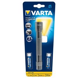VARTA Lanterna LED F10, Alumínio, Cinzento, com 2 Pilhas AA
