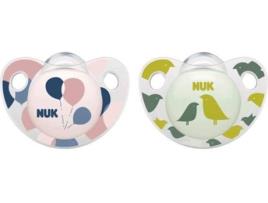 Conjunto 2 Chupetas NUK Tamanho 1 Menina