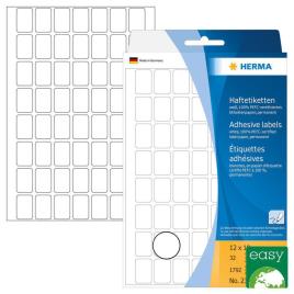 Etiqueta de Papel Autocolante Permanente, 12 x 18 mm, 32 Folhas, 56 Etiquetas por Folha, Branca