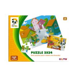 Puzzle 2D  Panda (Idade Miníma Recomendada: 3 anos - 2x24 Peças)