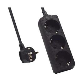 Extensão com 3 Tomadas sem Interruptor Ewent EW395 3680W - Preto