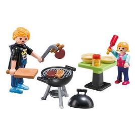 Playset Family Fun Backyard Barbacue Carry Case Playmobil 5649 (21 pcs)