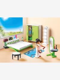 9271 Quarto da Playmobil verde medio liso com motivo