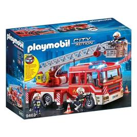 Camião de bombeiros com luz e som City Action Playmobil 9463 (14 pcs)