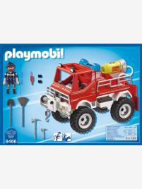 9466 Todo-o-terreno dos bombeiros, da Playmobil vermelho medio liso com motivo