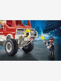 9466 Todo-o-terreno dos bombeiros, da Playmobil vermelho medio liso com motivo