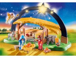 PLAYMOBIL Christmas: Presépio com Luz - 9494 (Idade mínima: 4 - 41 Peças)