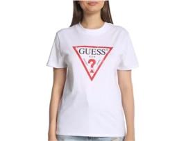 T-shirt GUESS JEANS Algodão Mulher (XS - Branco)