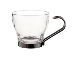 Conjunto de Chávenas de Café Quid Transparente Aç.